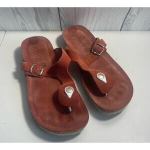 Yokono Womens Comfort Leather Sock Thong  Cork Sandals Flats Size 9